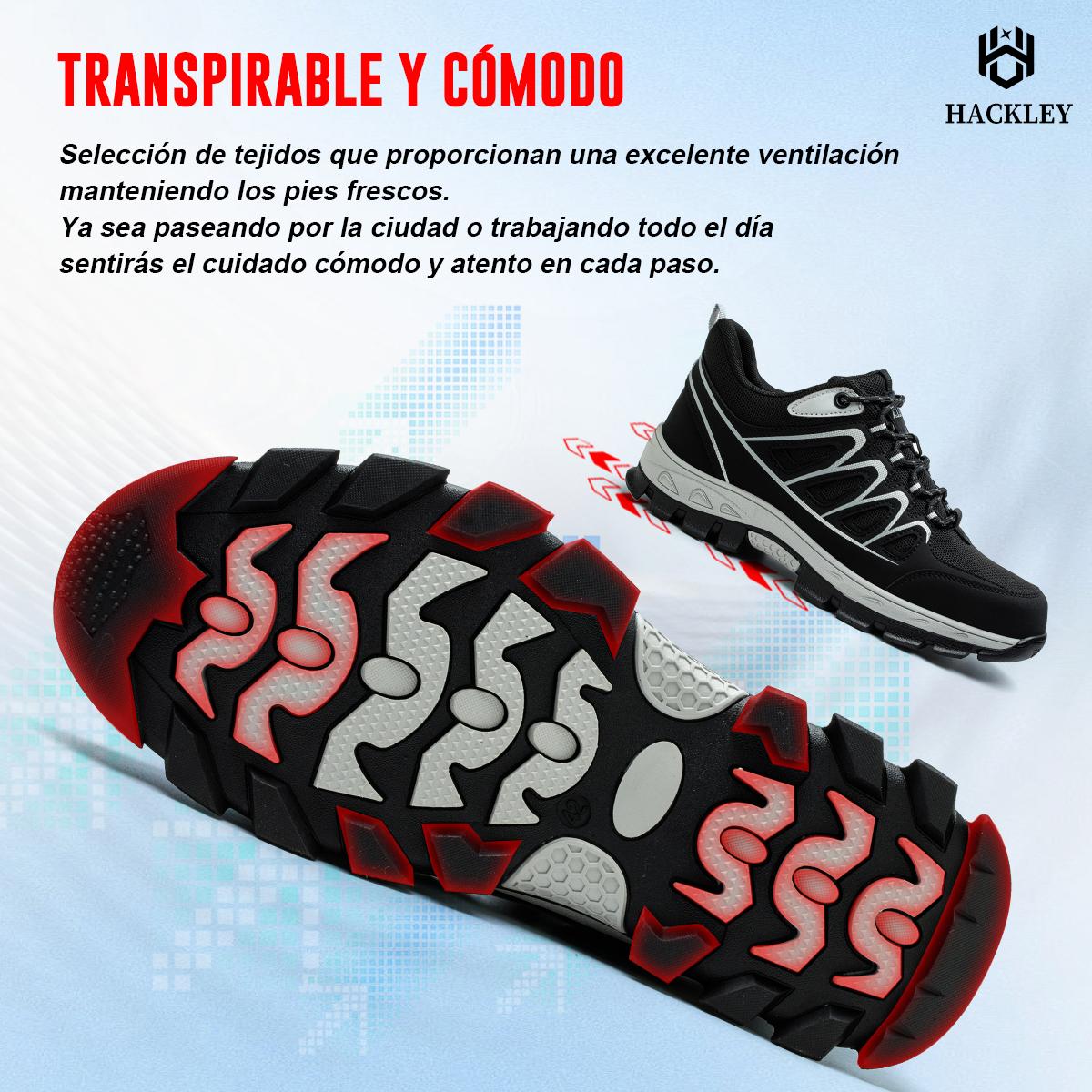 SEGURITO Safety Work Shoes with Wear-Resistant Rubber Sole, Slip-Resistant & Durable