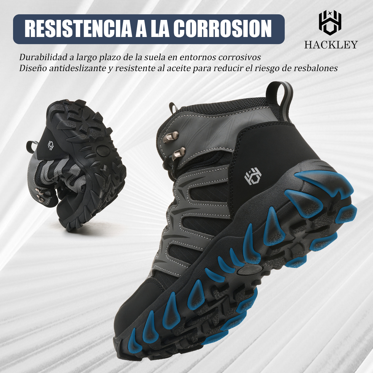 SEGURITO Construction Safety Boots, Impact & Puncture Resistant, Non-Slip Sole, Black/Grey