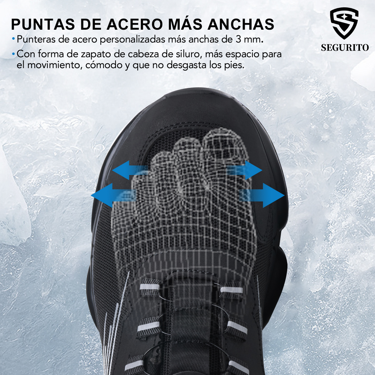 SEGURITO Safety Work Shoes with BOA Closure, Steel Toe, Puncture-Resistant, Black