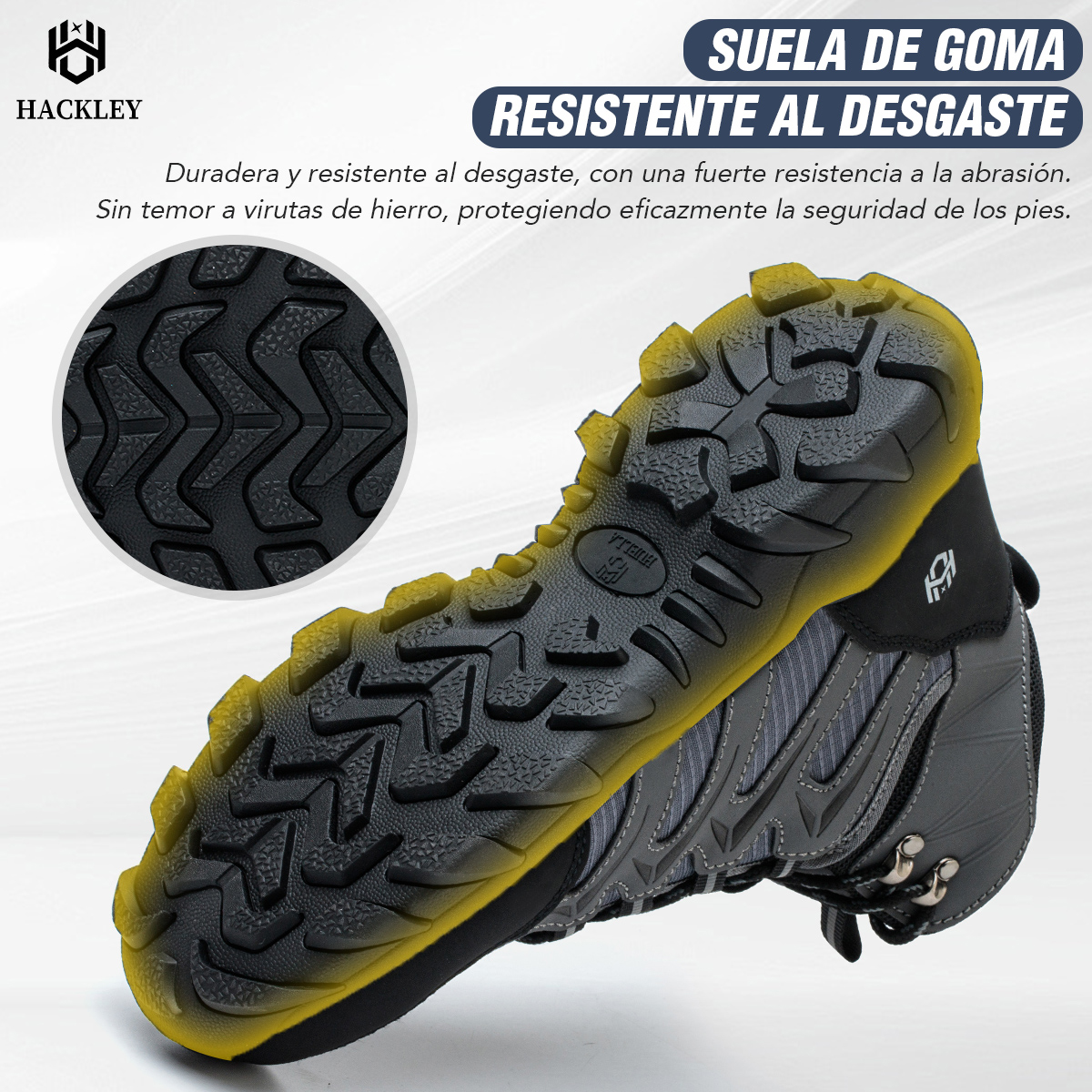 SEGURITO Construction Safety Boots, Impact & Puncture Resistant, Non-Slip Sole, Black/Grey