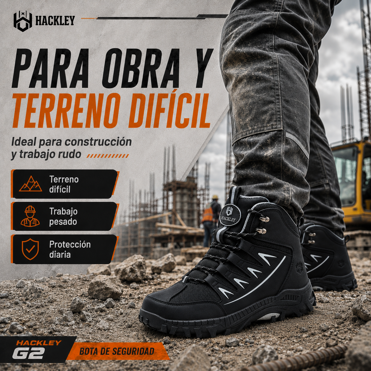 HACKLEY G2  Botas Tacticas Militares Suela Kevlar Antiperforacion NOM-113