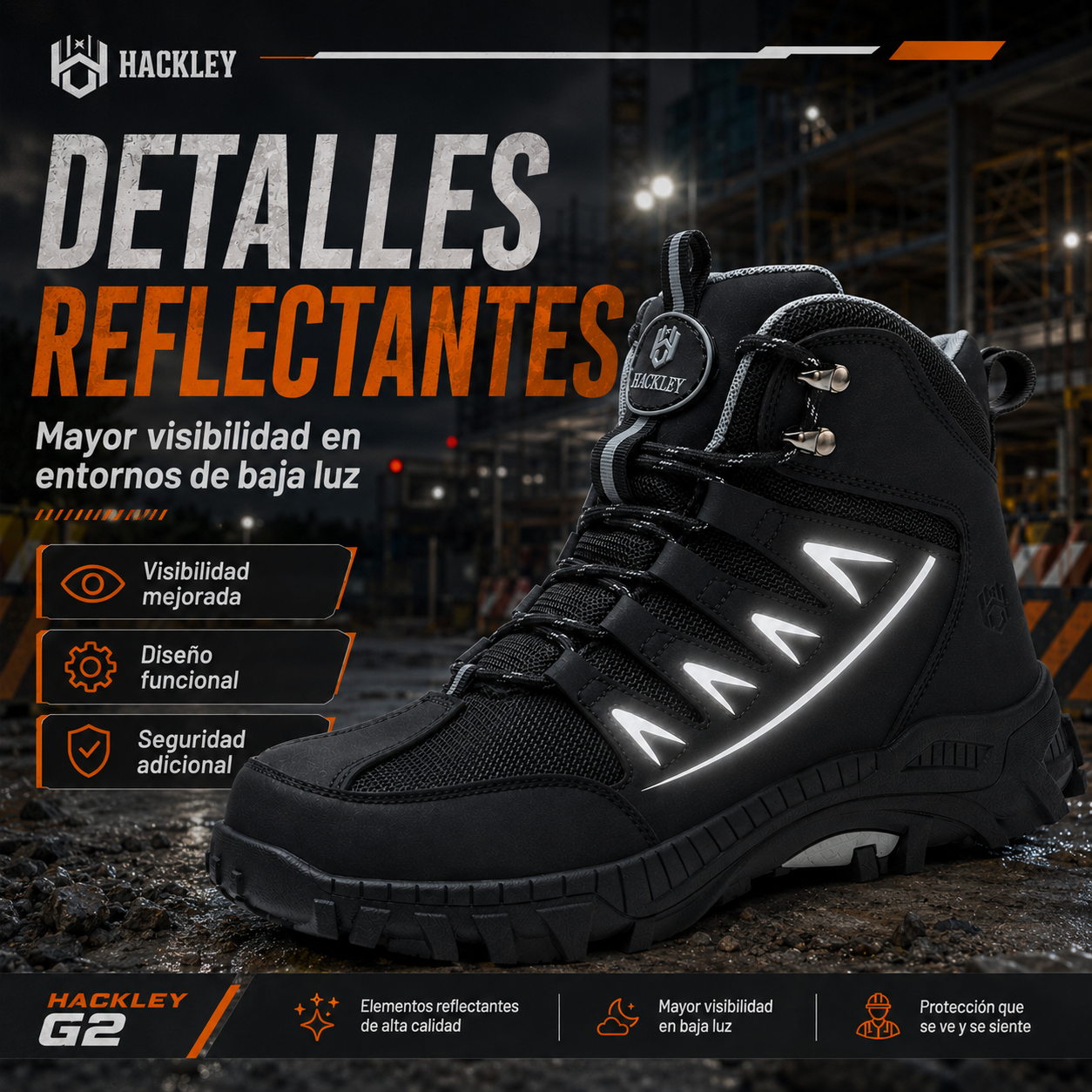 HACKLEY G2  Botas Tacticas Militares Suela Kevlar Antiperforacion NOM-113