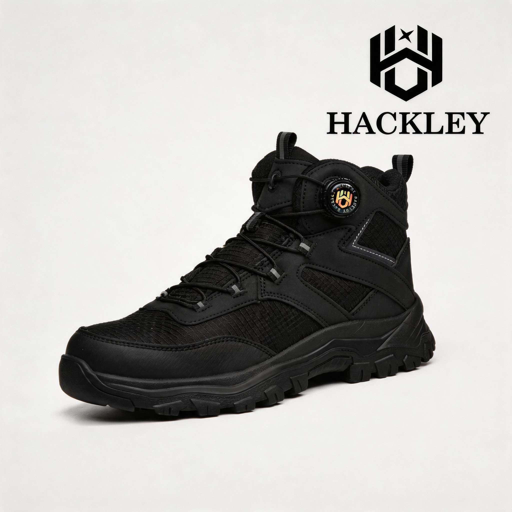 HACKLEY G6 Gris  Bota Industrial Alta Antiderrapante Punta de Acero NOM-113