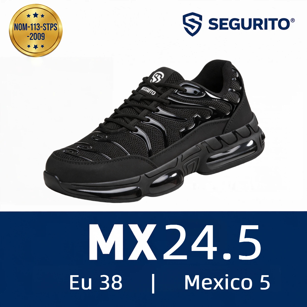 SEGURITO F6 Zapatos de Malla Transpirable Ultraligeros con Punta de Acero NOM-113