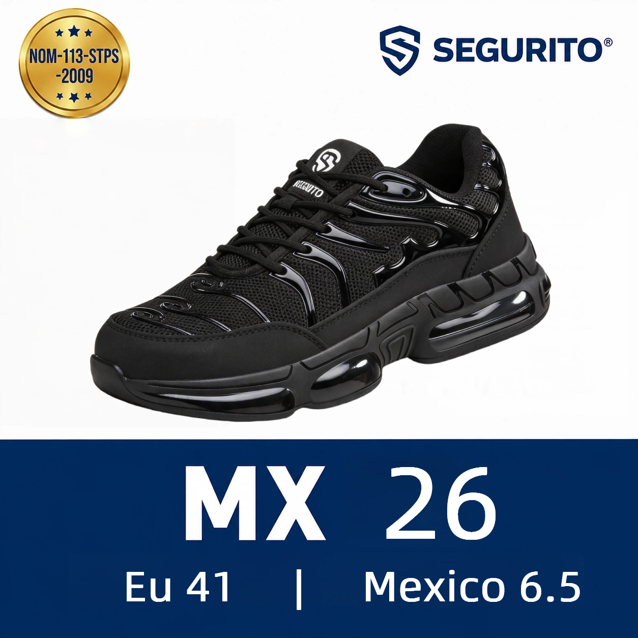 SEGURITO F6 Zapatos de Malla Transpirable Ultraligeros con Punta de Acero NOM-113