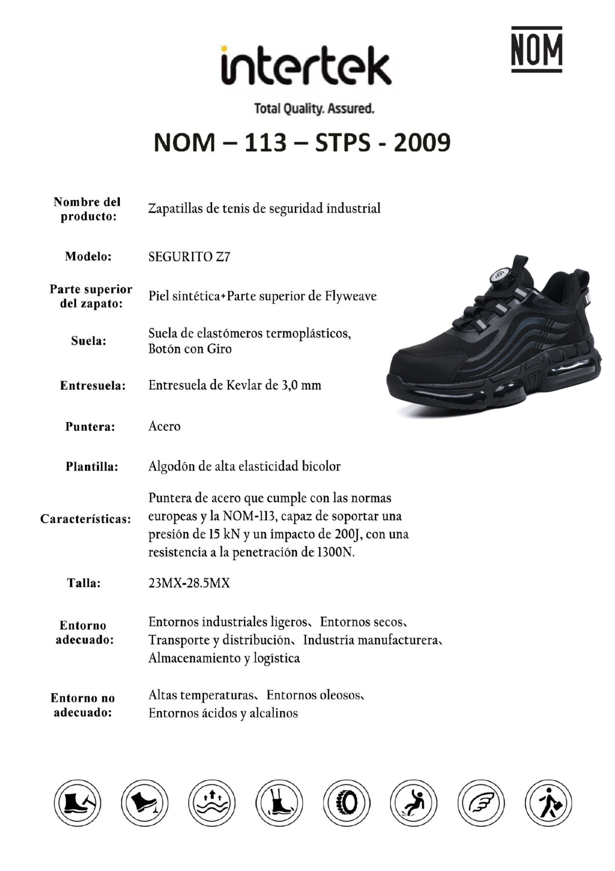SEGURITO N07 Botas de Seguridad con BOA, Punta de Acero y Suela Antiperforación NOM-113