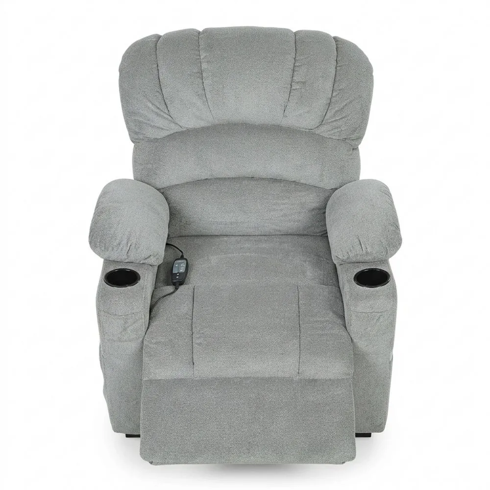 Sillón Reclinable Eléctrico de Terciopelo con Función de Memoria y Control Remoto