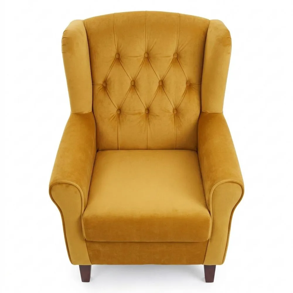 Sillón ergonómico tapizado en tela antimanchas, ideal para leer y relajarse en la sala de estar - Medidas: 100 x 74 x 77 cm