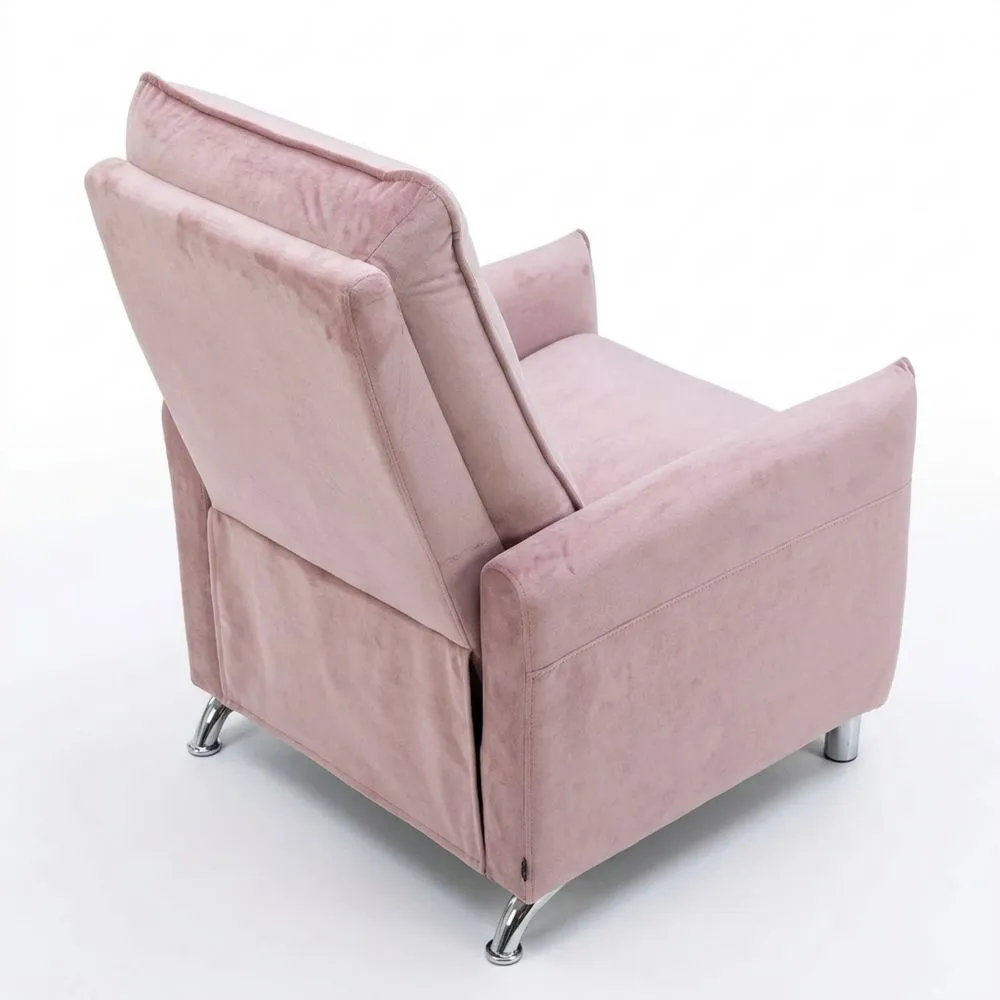 Sillón Relax con Reclinación Manual y Tapizado de Terciopelo