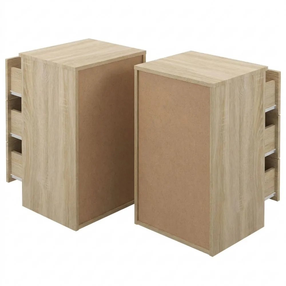 Mesitas de Noche de Roble Sonoma 40 x 36 x 65 cm