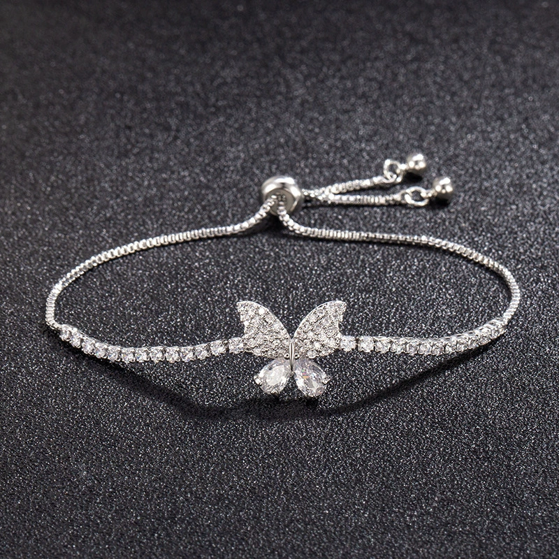 Silver Plated Bracelet Butterfly Fashion Daily Wear Jewelry High Quality Bracelet for Girl