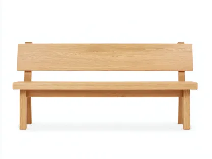 Banc de jardin en bois 140x50x85 cm - Bois naturel - Style épuré pour extérieur-Livexmodecor