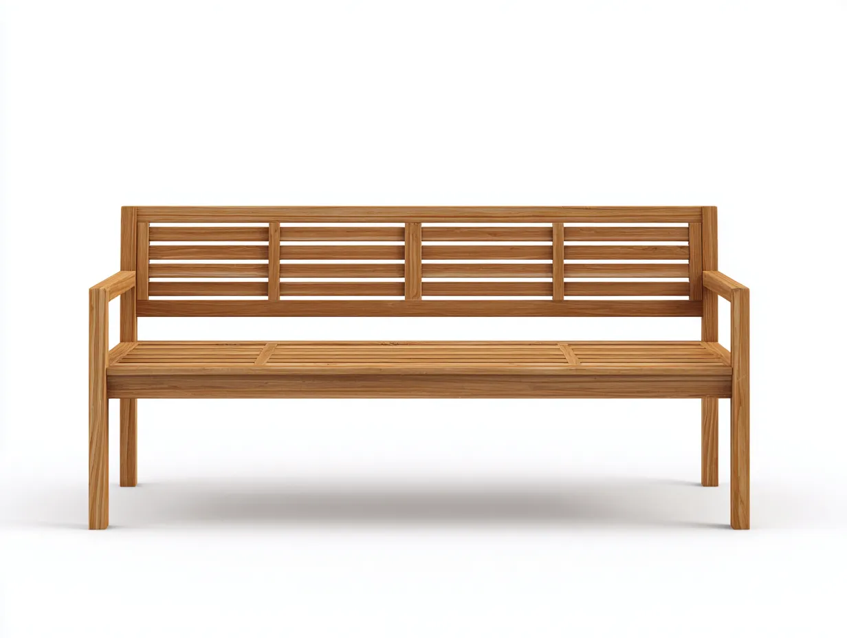 Banc de jardin en bois 150x55x85 cm - marron - style naturel-Livexmodecor