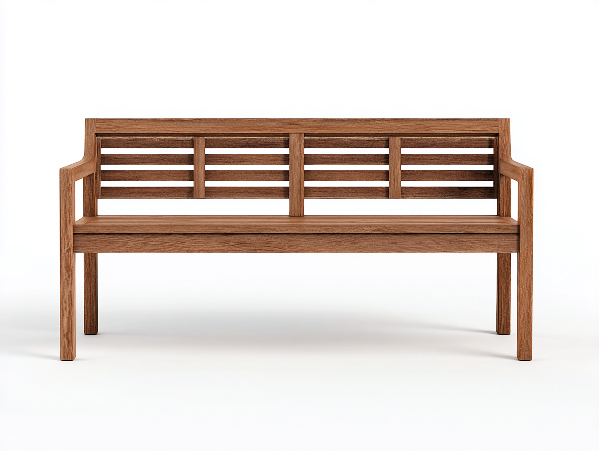 Banc de jardin en bois 150x55x85 cm - bois naturel - style extérieur intemporel-Livexmodecor