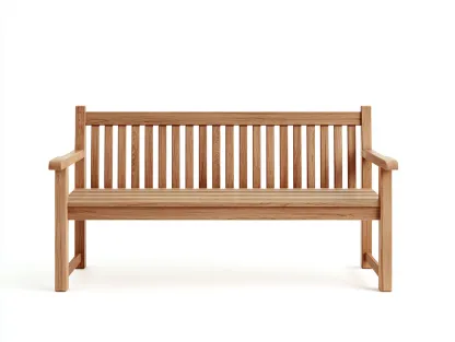 Banc de jardin en bois 150x55x90 cm - Bois naturel - Style classique pour extérieur-Livexmodecor