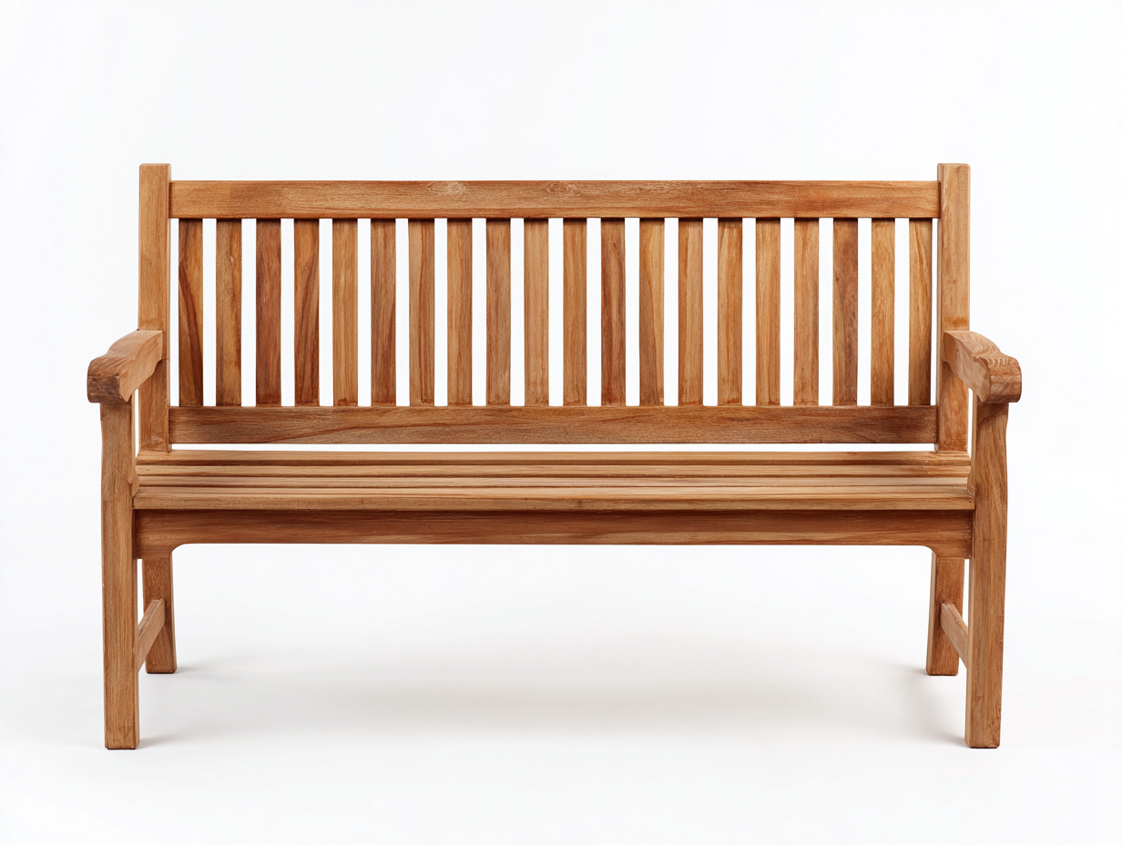 Banc de jardin en bois massif 150x60x90 cm - Marron - Style naturel-Livexmodecor