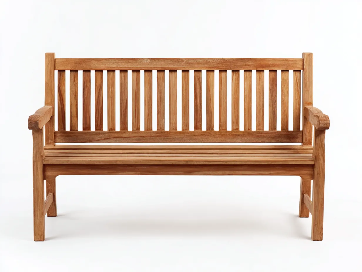 Banc de jardin en bois massif 150x60x90 cm - Marron - Style naturel-Livexmodecor