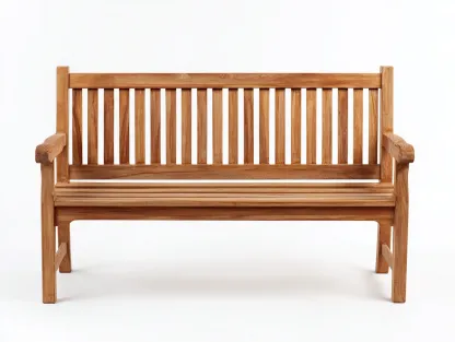 Banc de jardin en bois massif 150x60x90 cm - Marron - Style naturel-Livexmodecor