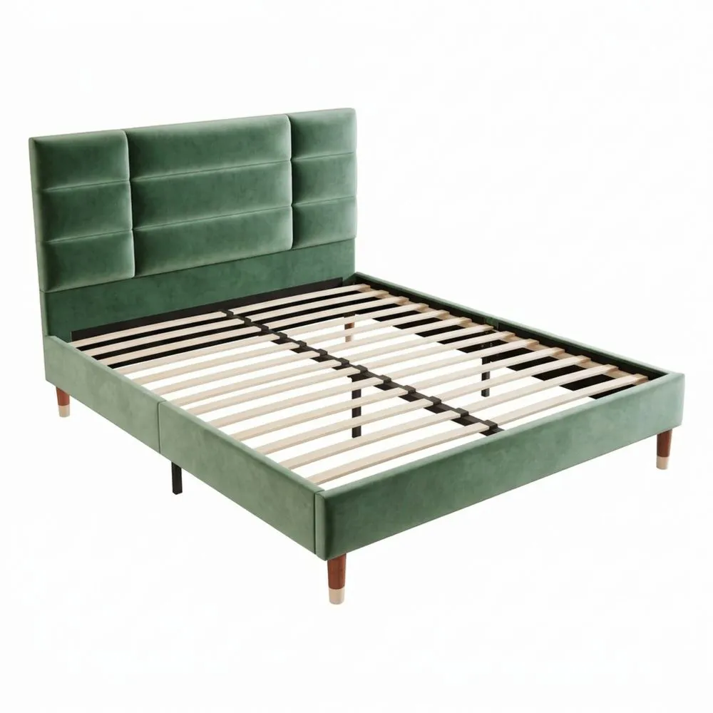 Cama Tapizada con Almacenamiento y Somier 140 x 200 cm para Adultos