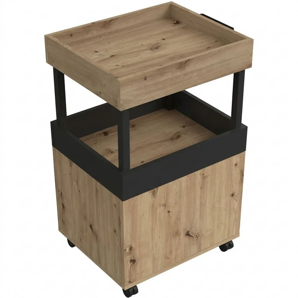 Carro Auxiliar de Cocina con Ruedas, Multifuncional para Bebidas