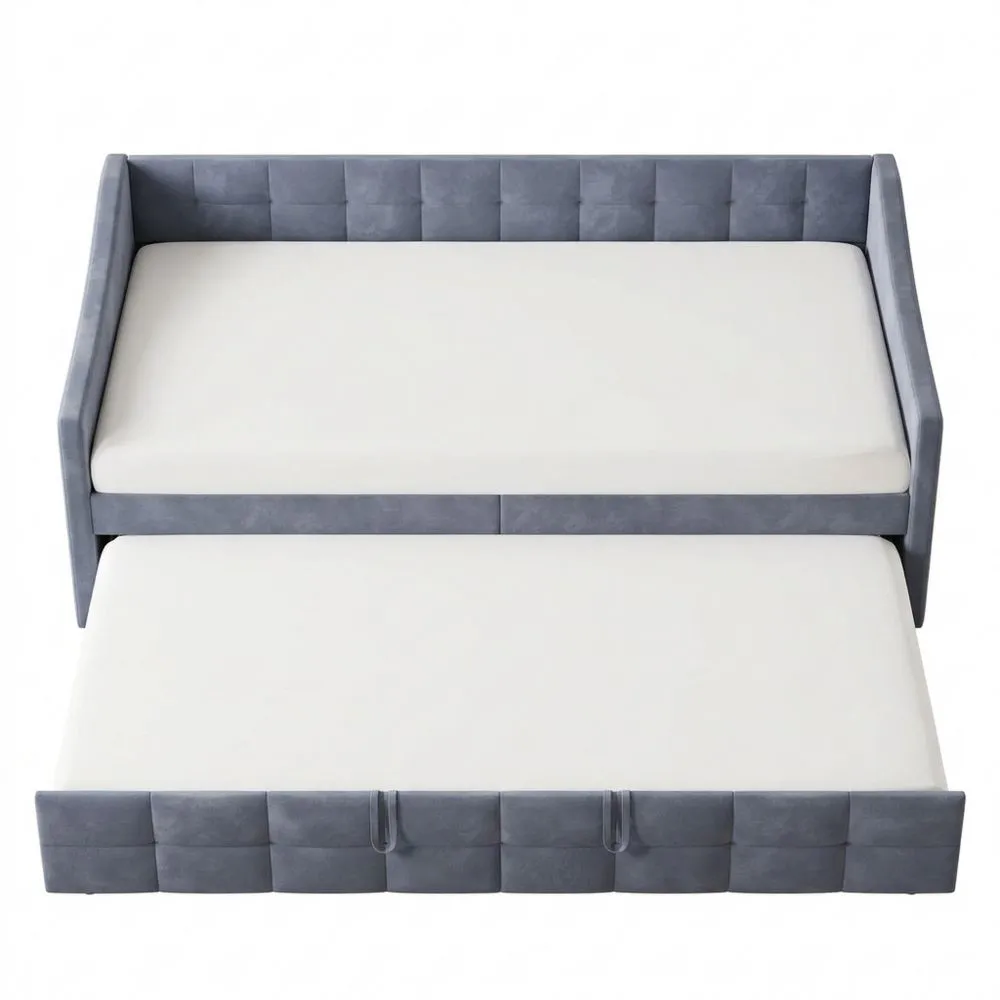 Sofá Cama Extensible de Flanel 90/180 x 200 cm - Gris