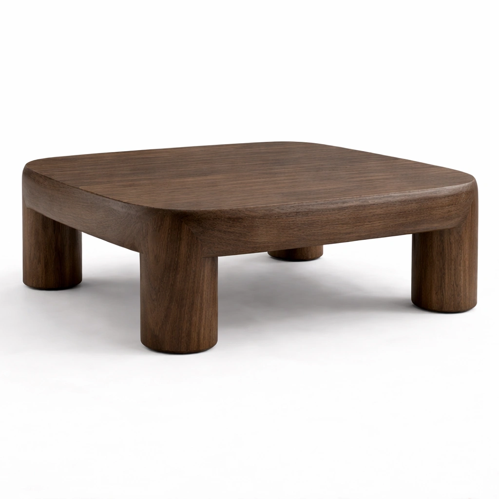 Couchtisch Holz Braun massiv minimalistisch