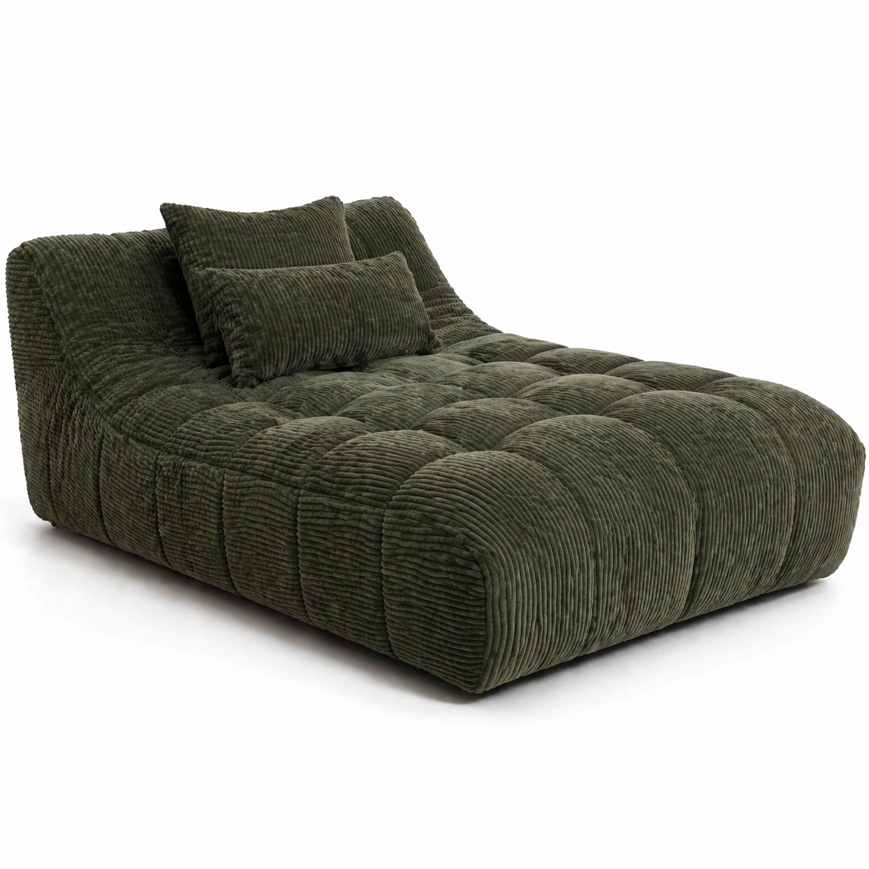 Modernes Chaiselongue Sofa Cord Gruen