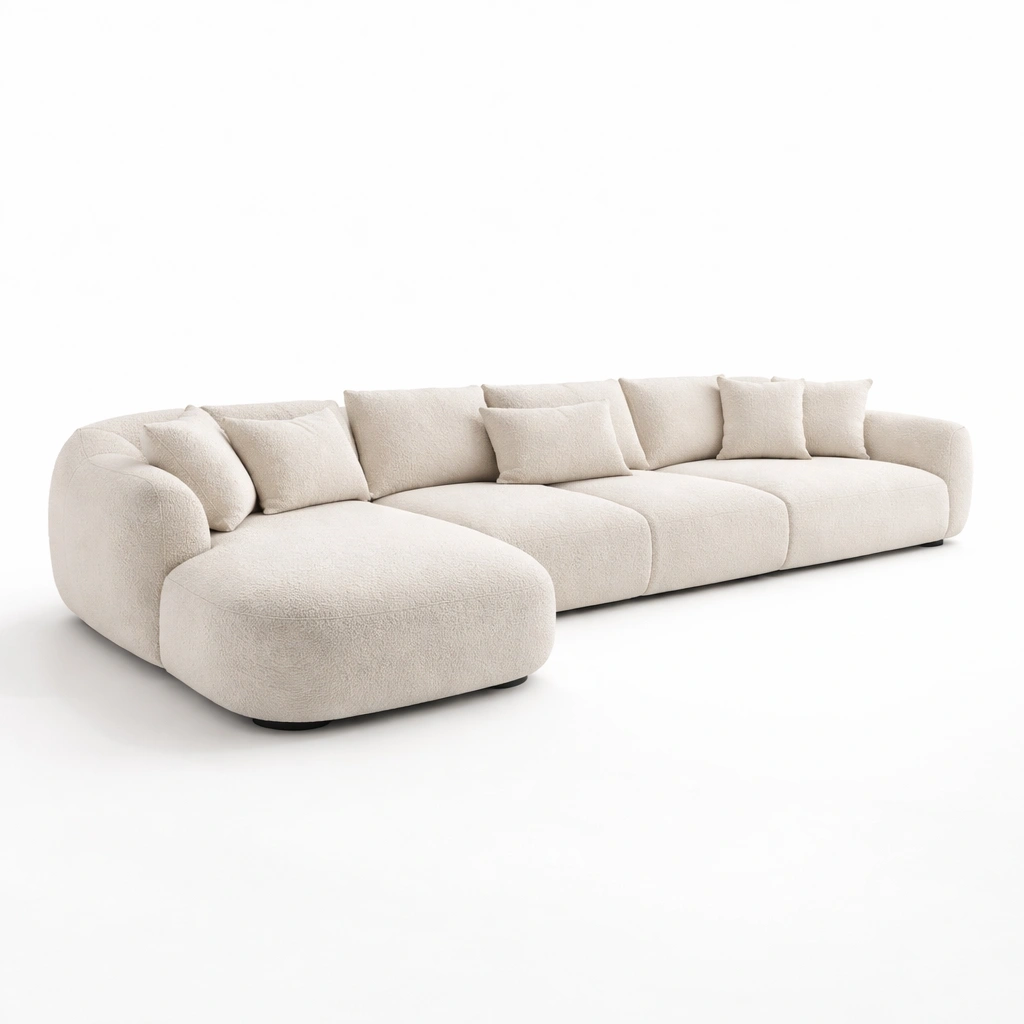 Designer Sofa Stoff Beige Premium