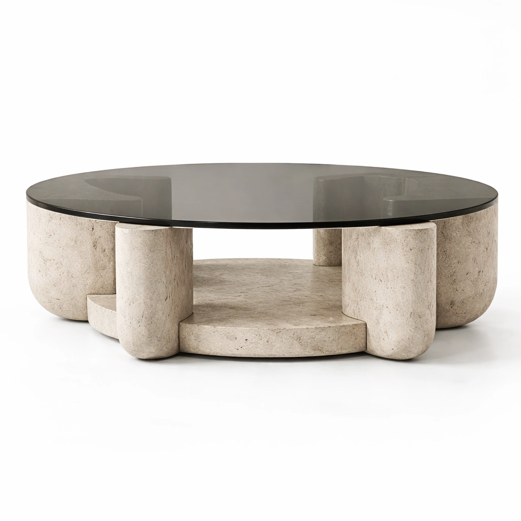 Couchtisch Holz Dunkel Rund