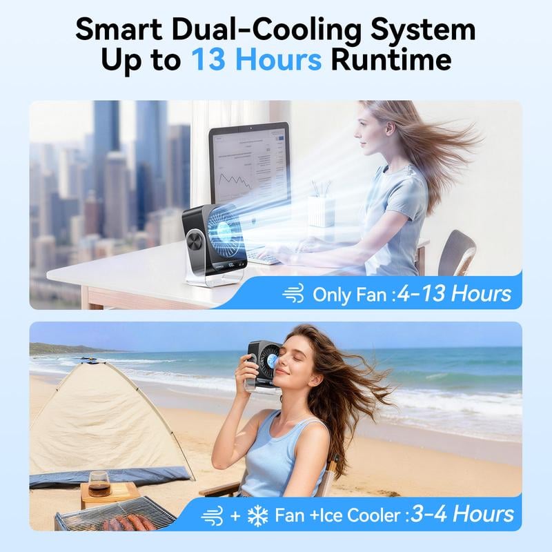 Desk Cooling Fan for Bedroom, 199 Speed Turbo Airflow, Digital Display Quiet Table Fan