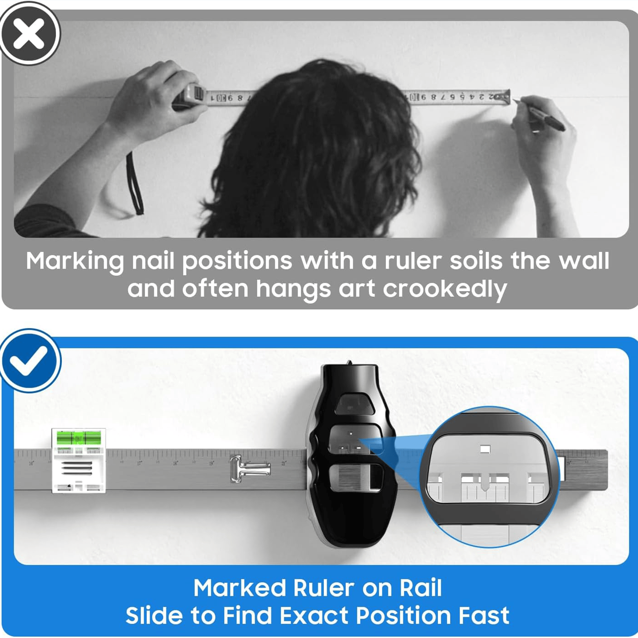 🖼️ Picture Frame Leveling Tool - Comes with 14 Nails