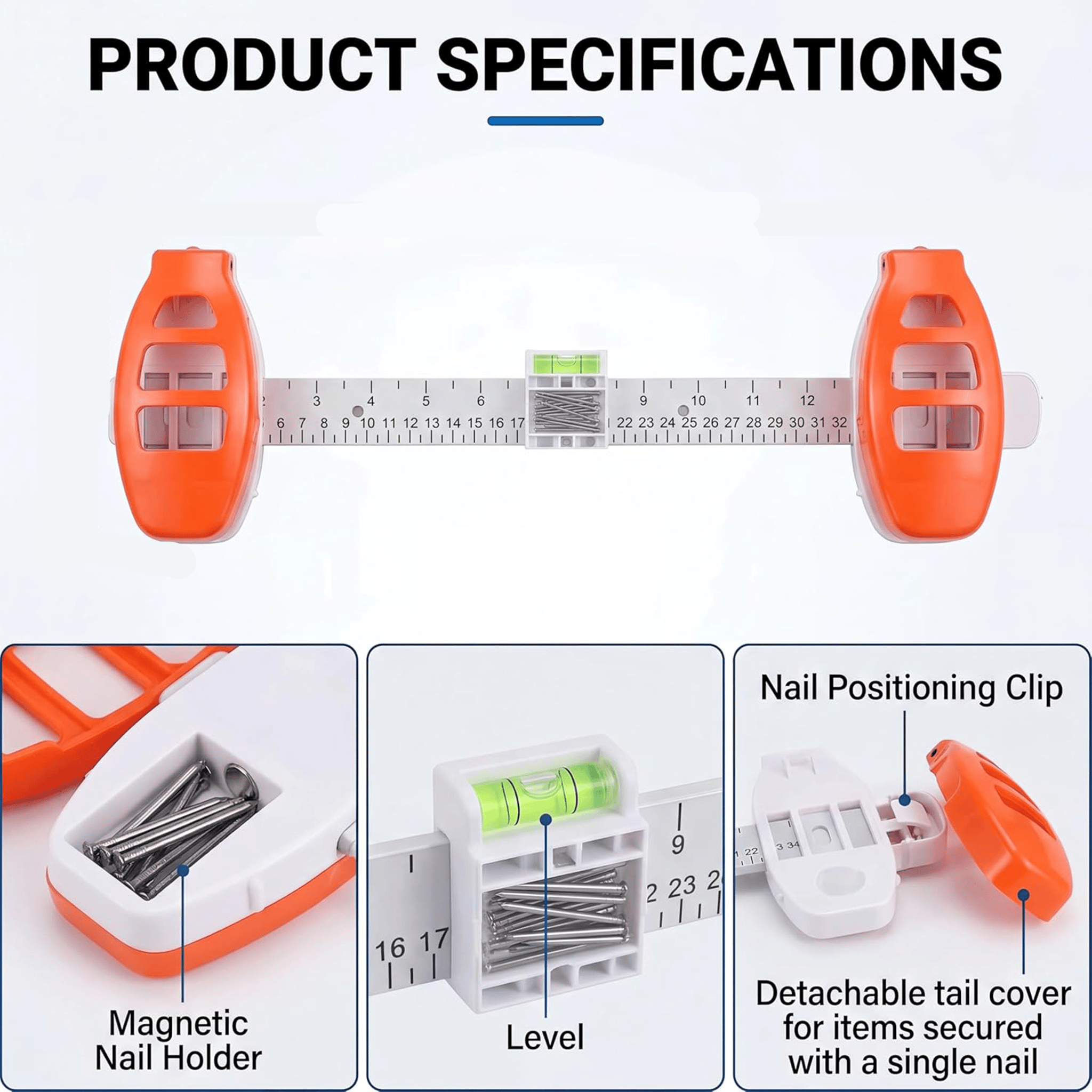 🖼️ Picture Frame Leveling Tool - Comes with 14 Nails
