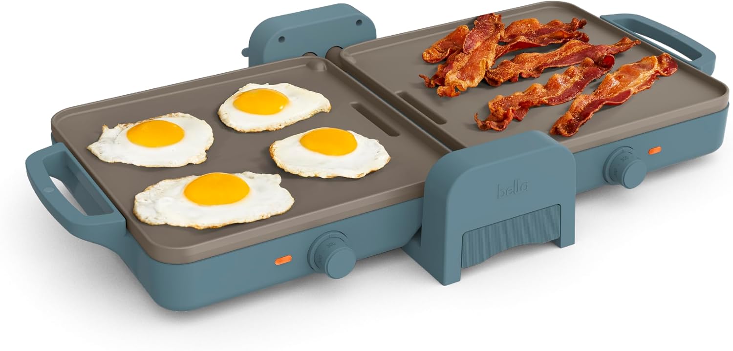  10"x 20" Ceramic Fold-n-Store Dual Temp Griddle
