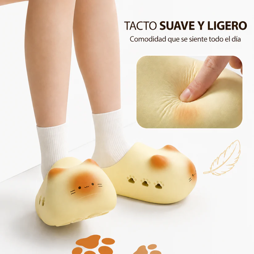 Cat-paw-print slippers