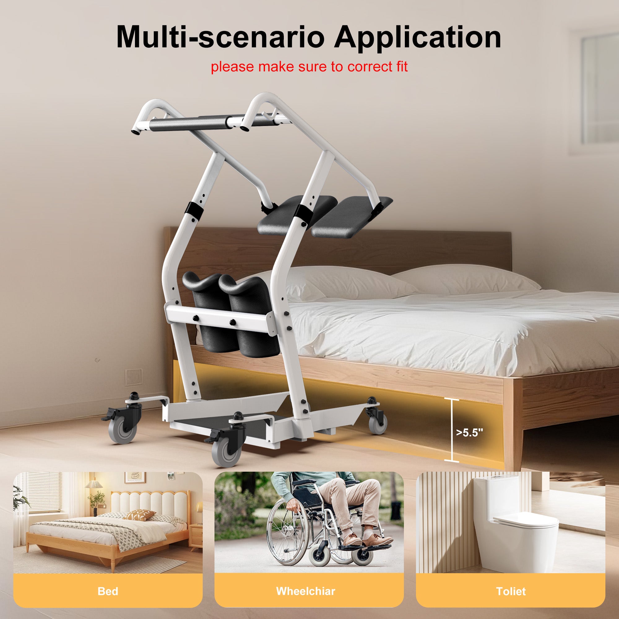 WHLICKS Sit-to-Stand Lift – Supportive Seating for Seniors & Adults