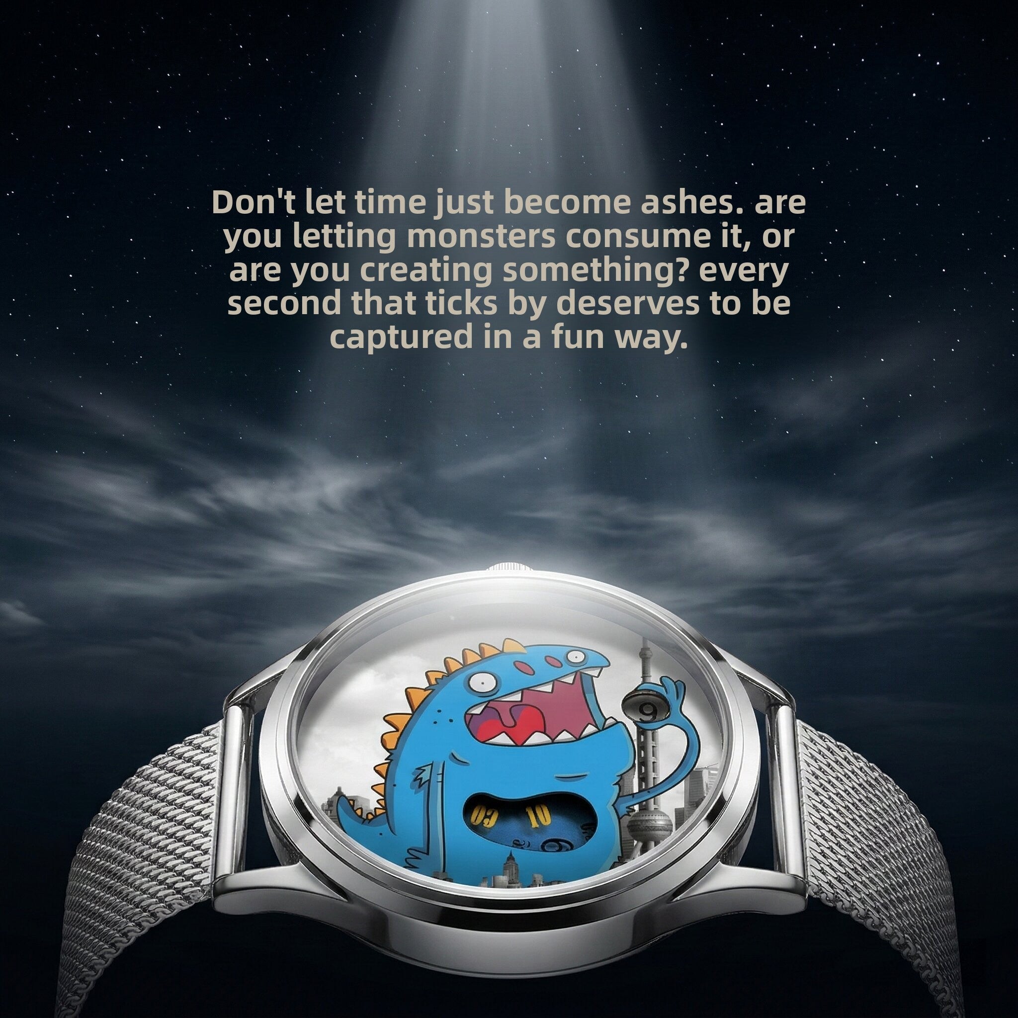 Meow Monster Buddy Quartz Watch – Cute Cartoon Silicone Wristwatch
