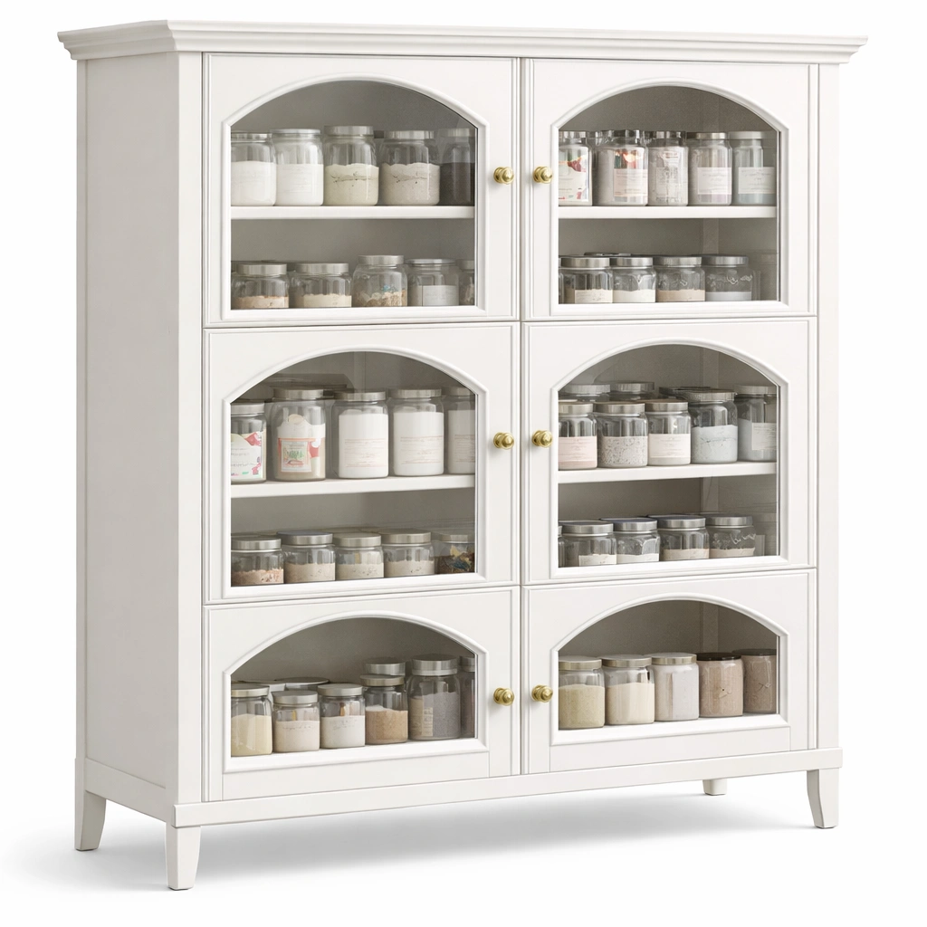 Grosses aufbewahrungsregal mit glastueren-kyndrahome.com