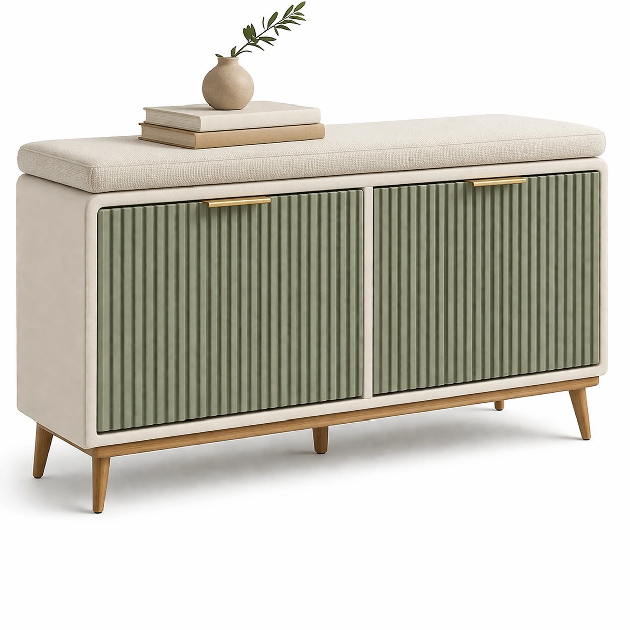 Gepolsterte sitzbank mit stauraum und tueren-kyndrahome.com