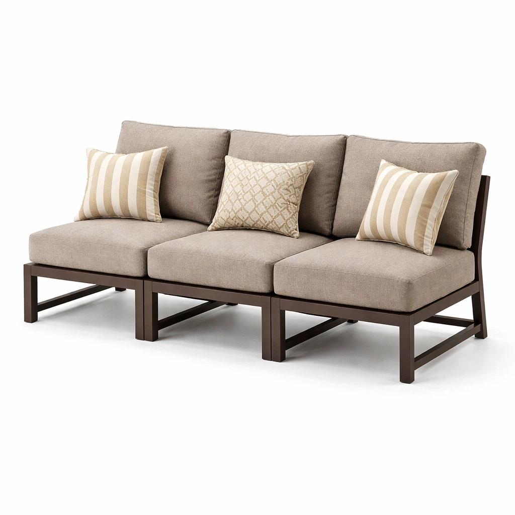 Sofa 3 Sitzer Stoff Holzgestell Modern Wohnzimmer-veltraviox