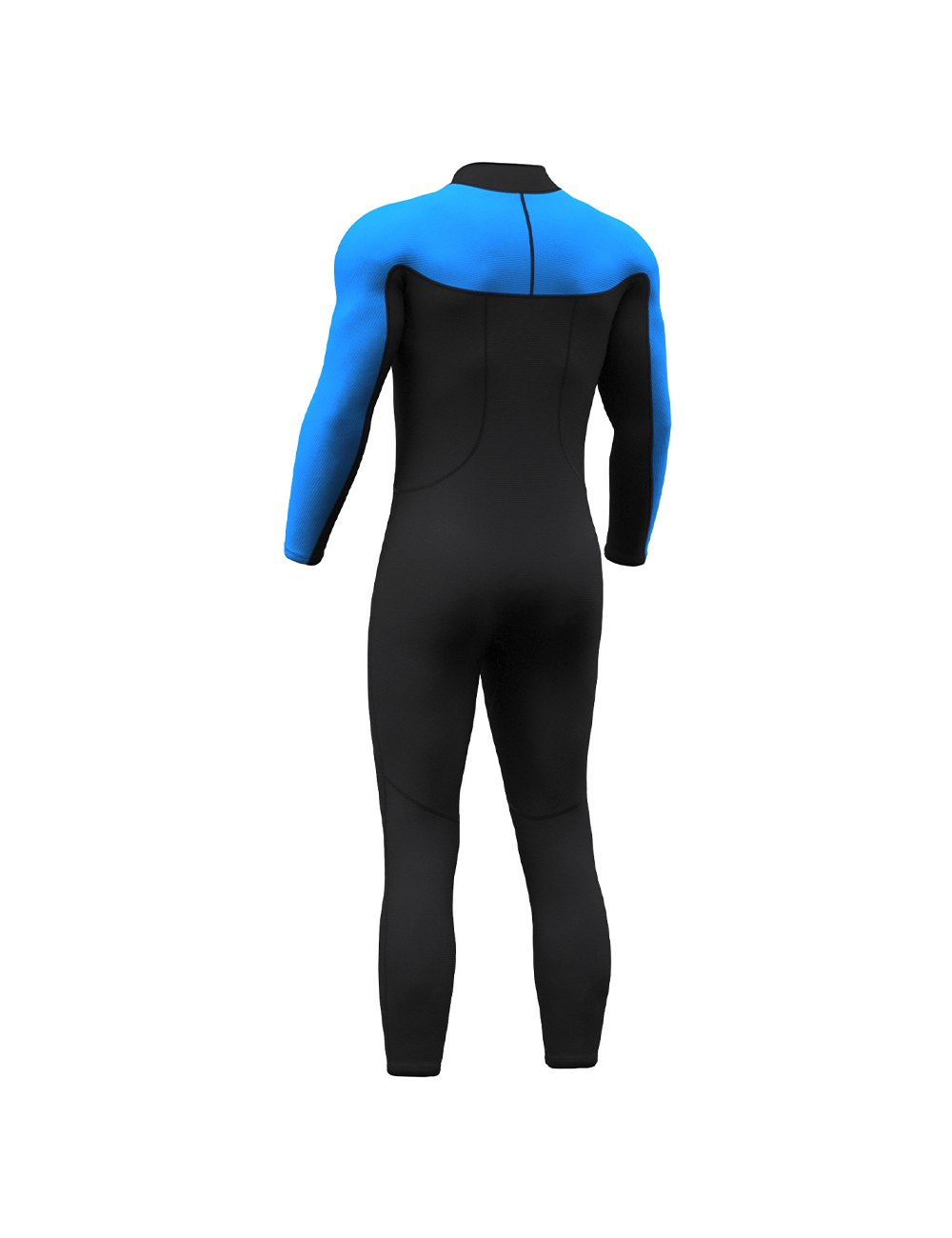 men wetsuit back view