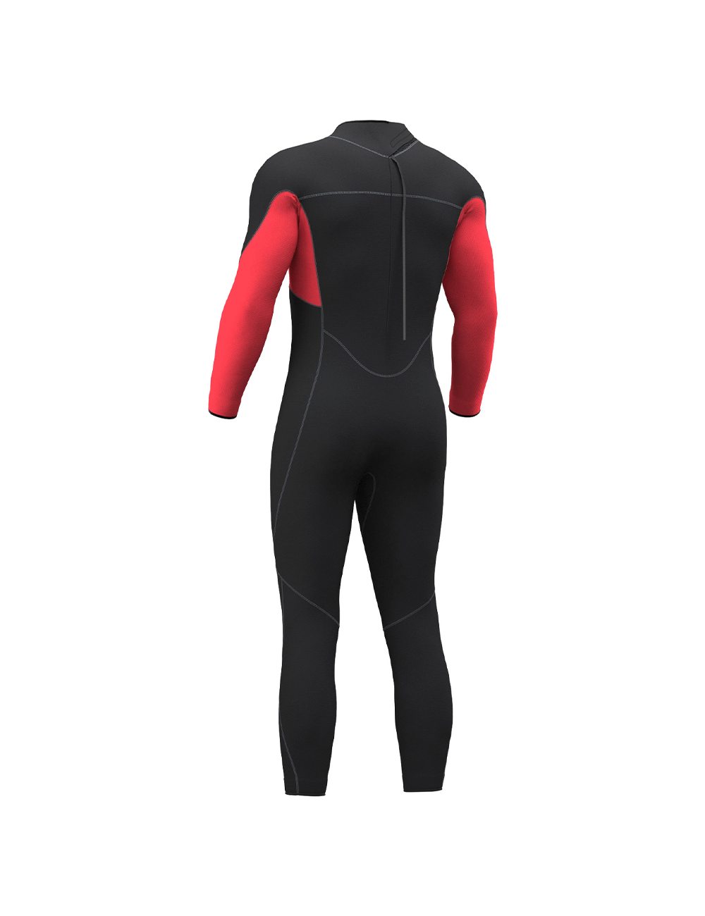 men wetsuit back view