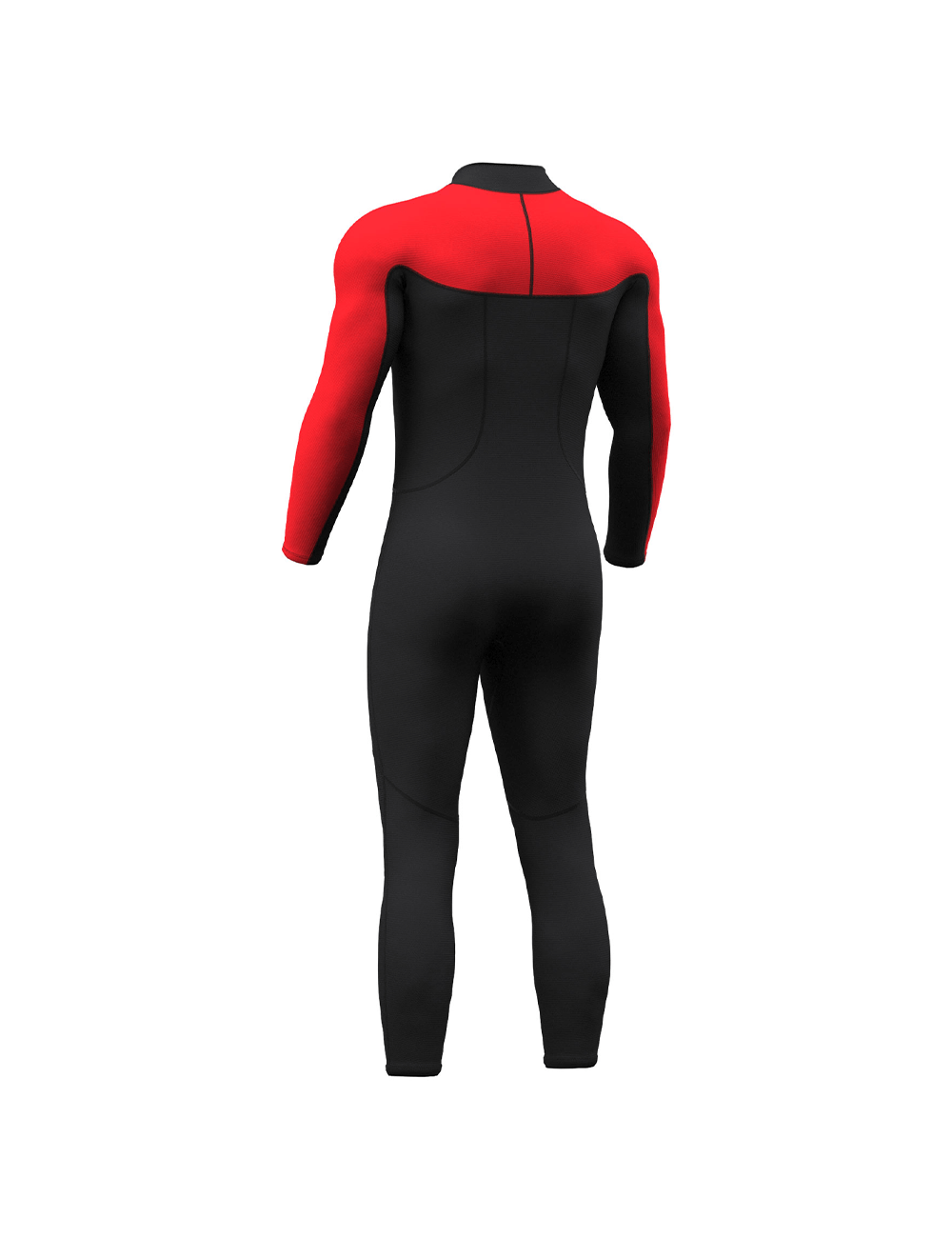 men wetsuit back view