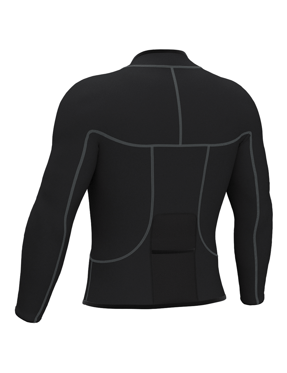 men wetsuit tops back view