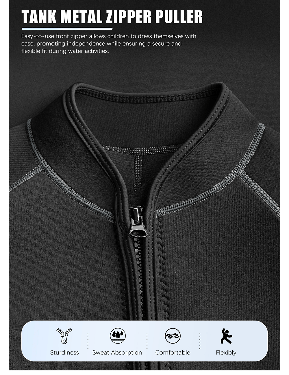 men wetsuit tops zipper