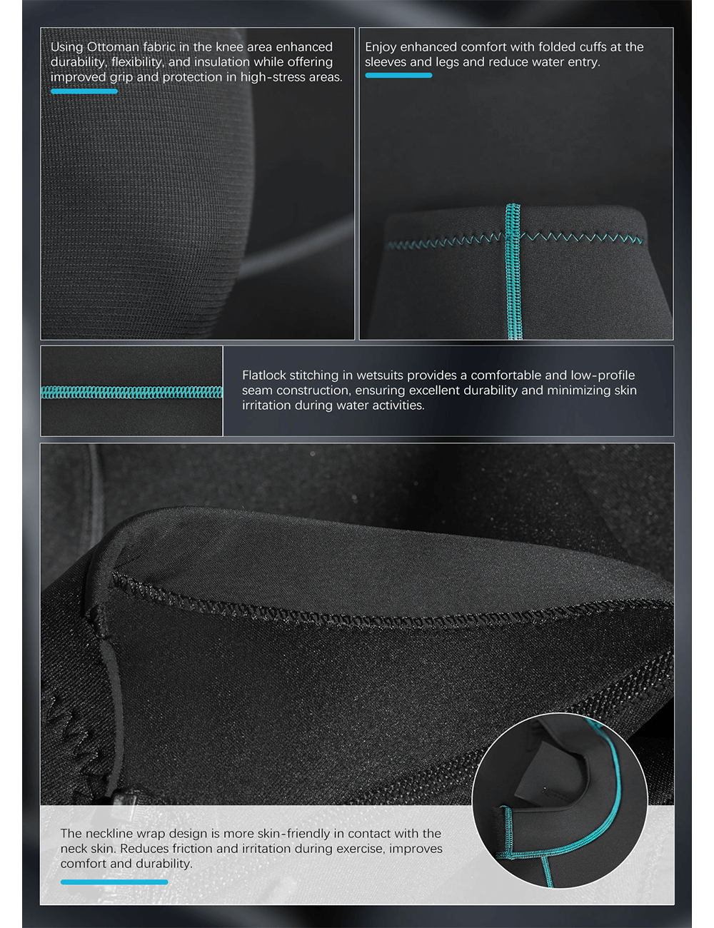 women plus size wetsuitt detail-2