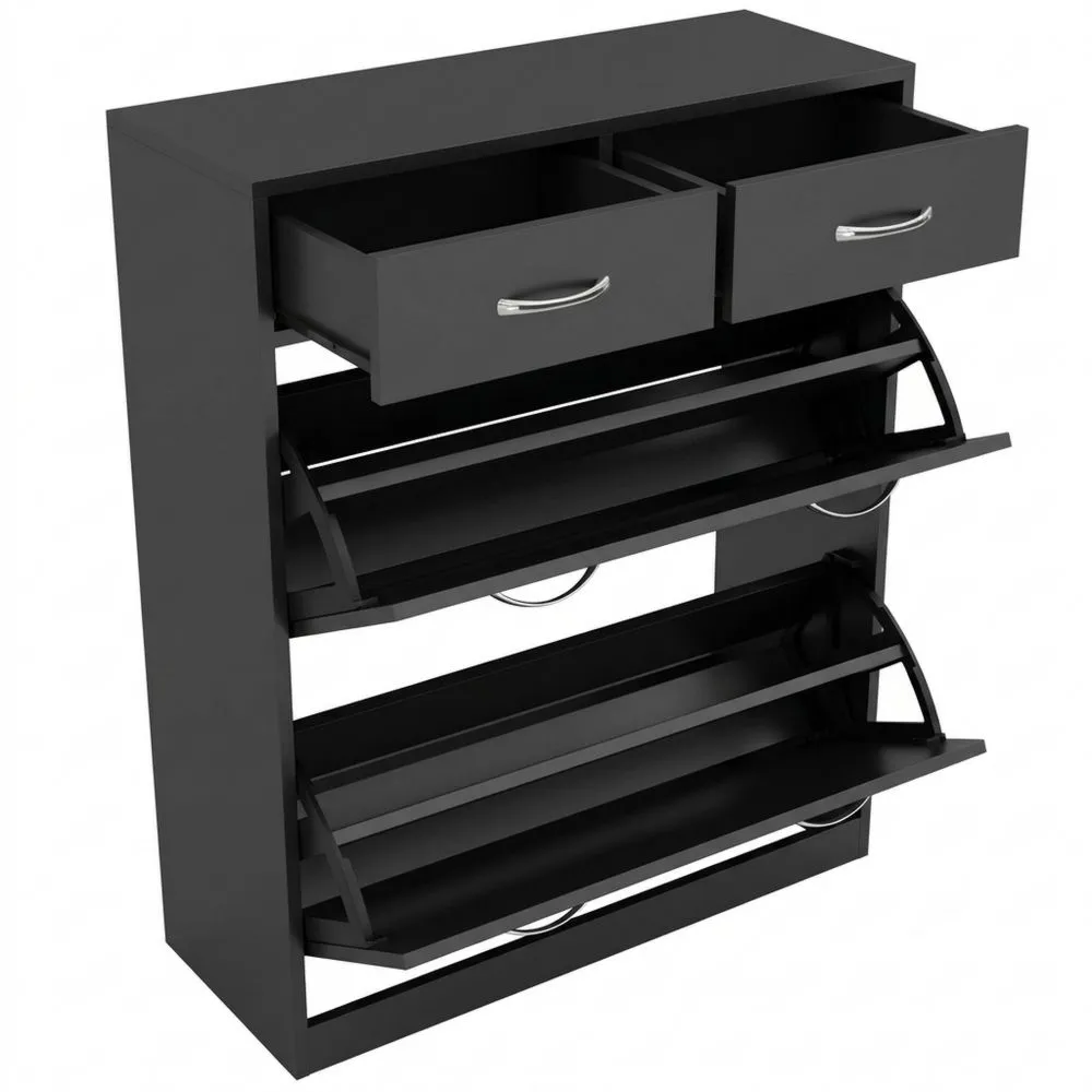 Armario de Zapatos Estrecho para Entrada con Cajones Plegables