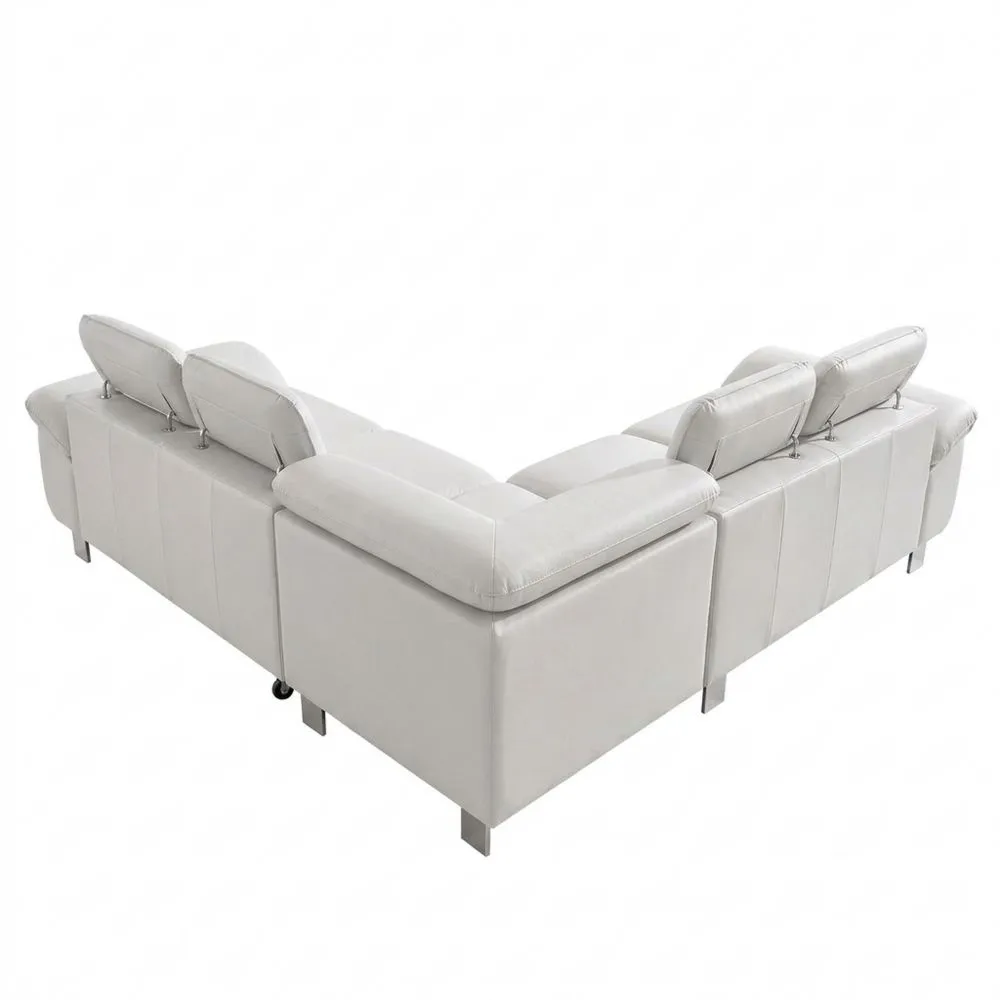 Sofá Esquinero Acolchado con Recamiere a la Derecha