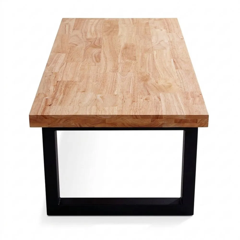 Mesa de Centro Elevable con Almacenamiento Interior y Patas de Metal (Negra)