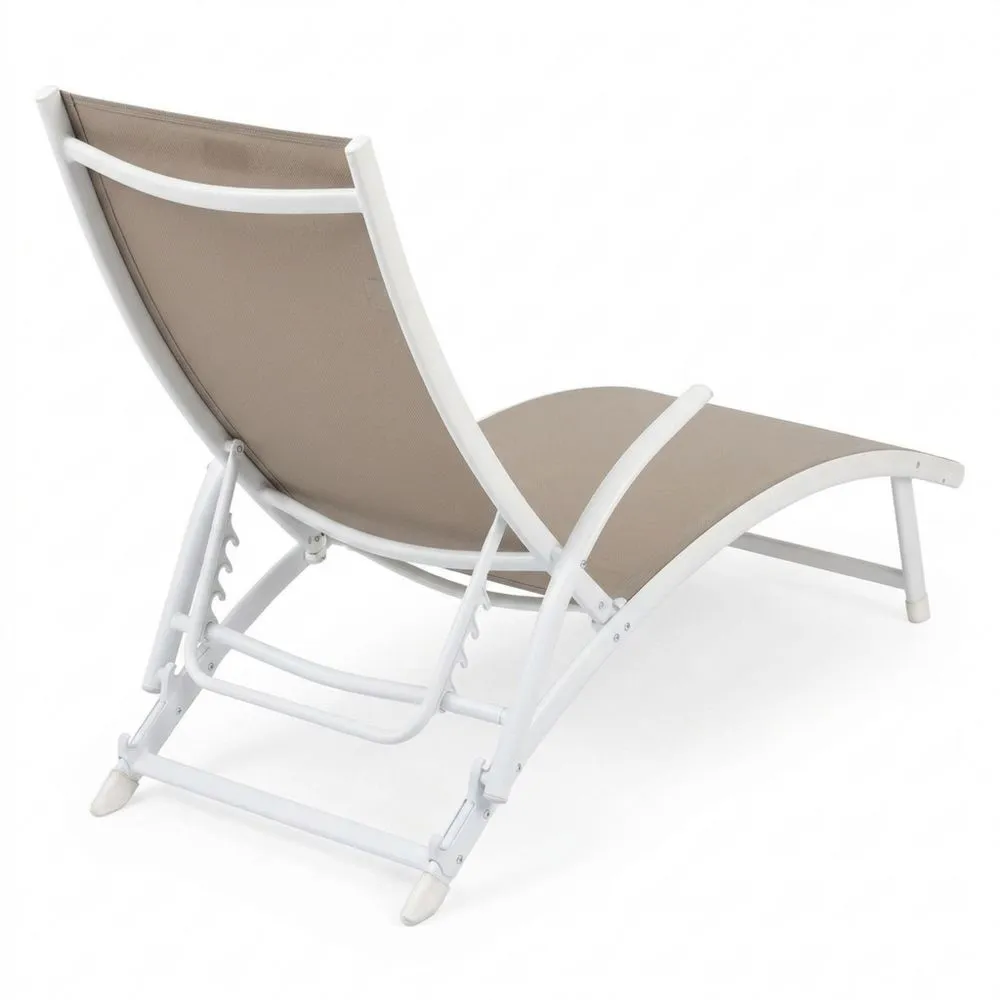 Tumbona Exterior Ajustable en Colores Naturales