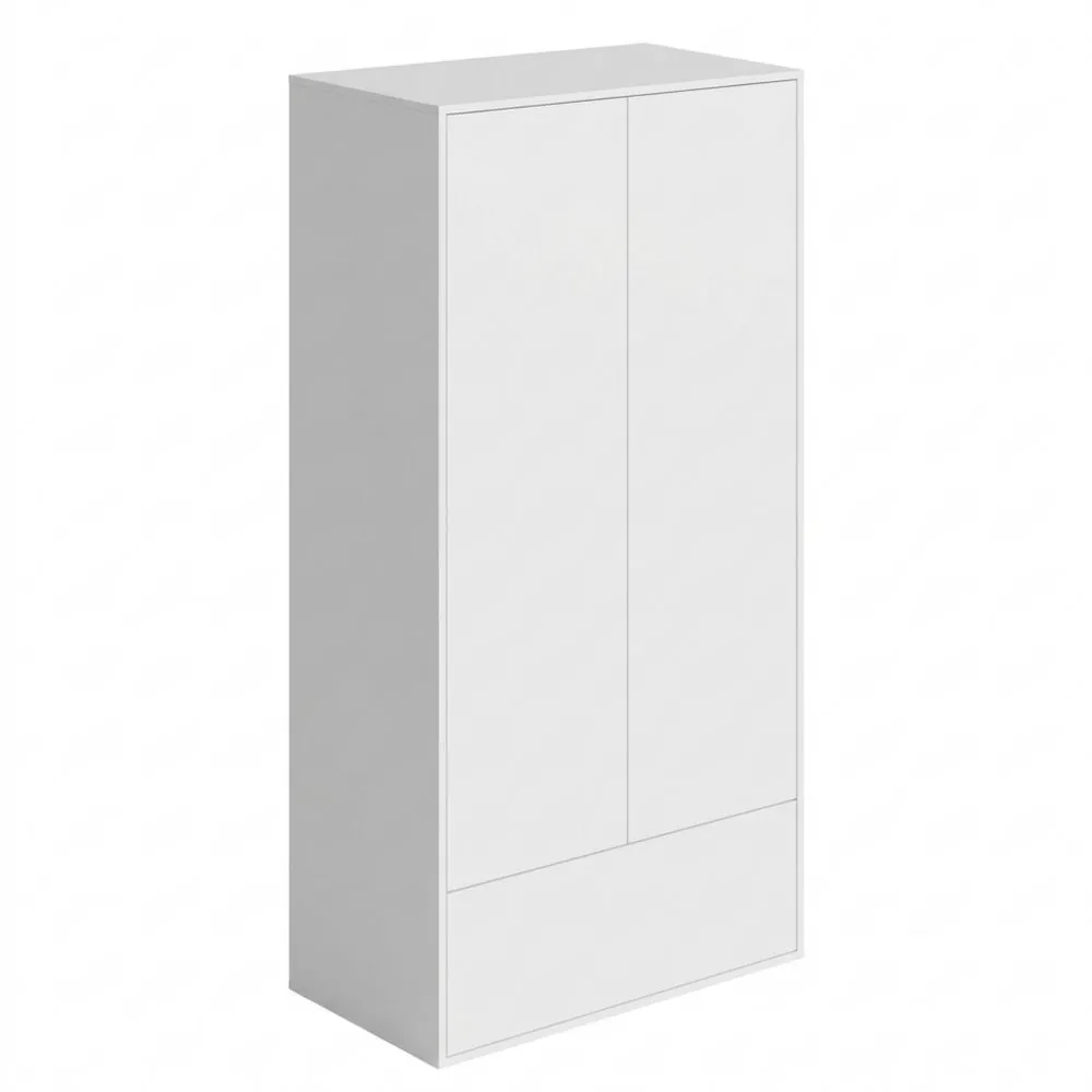 Armario juvenil 2 puertas 2 cajones blanco mate 180 x 82 x 52 cm